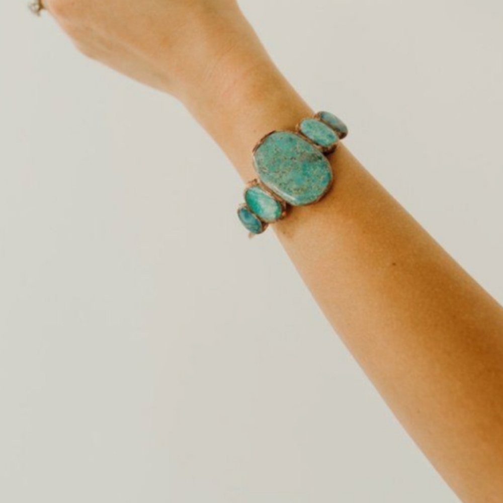 Carly Jean Los Angeles handmade turquoise bangle